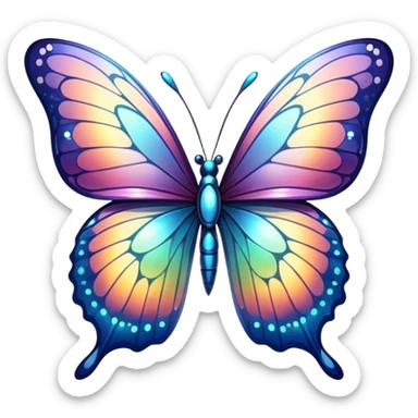 Divine Holy Glorious Shiny Sparkly Butterfly sticker