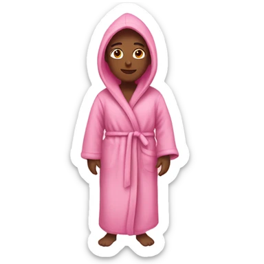 cozy pink robe sticker