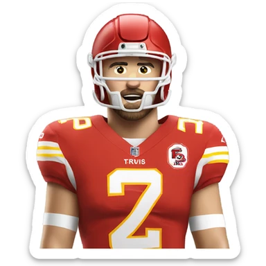 Travis kelce in jersey  sticker