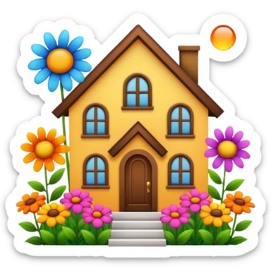 House of flowers sticker