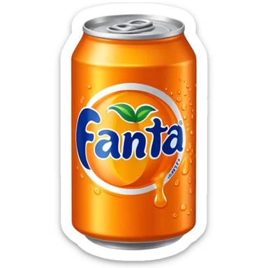 a bright orange Fenta can sticker