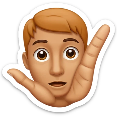 a finger pointing at the reader sticker