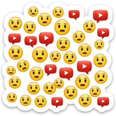 An emoji of YouTube logos sticker