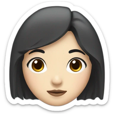 Kumiko with black hair with a bang sticker