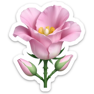 Beautiful light pink flower Eustoma sticker
