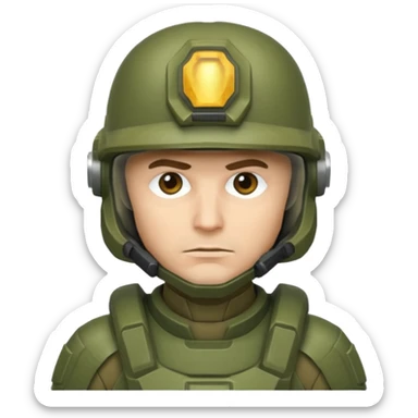 soldier with masterchief helmet sticker