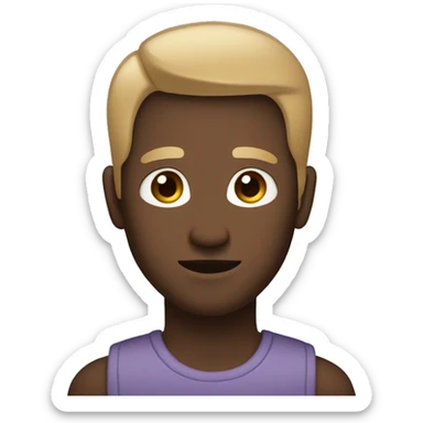 I want a man with beige, brown skin, short straight hair, beardless sticker
