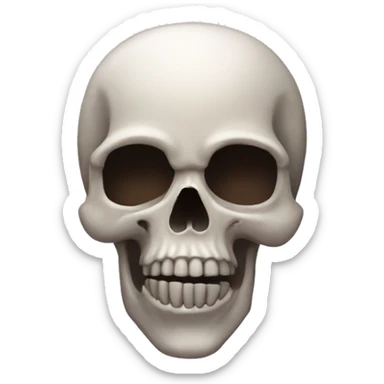 Skull heart eyes sticker