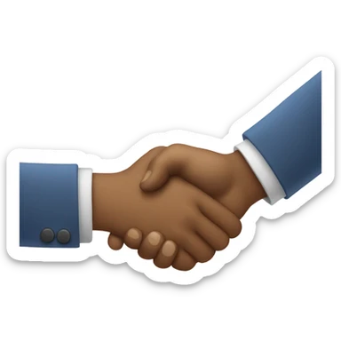 Two hands about to handshake  sticker