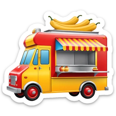 generate me a 3D food truck sticker