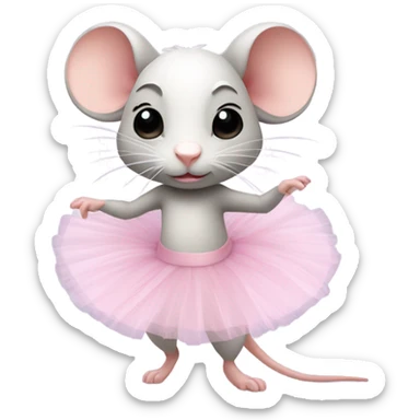 Pink Ballerina rat sticker