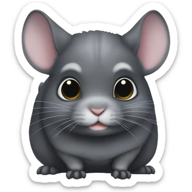 dark gray chinchilla sticker