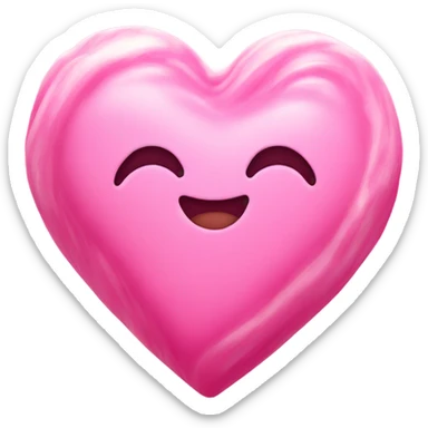taffy pink heart sticker