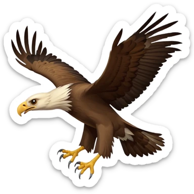 vulture fighting a hawk sticker
