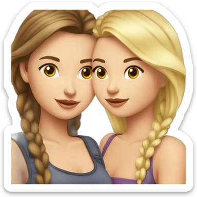 russian-duo-girls-best-friend-brunette-blonde sticker