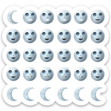 Moon phases sticker