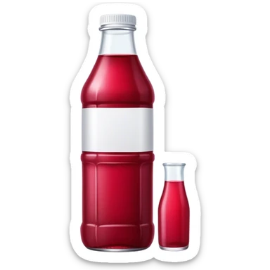 Bottle cranberry juice sticker