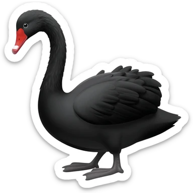 Black swan sticker