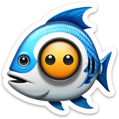 graffiti with fish eye effect sticker