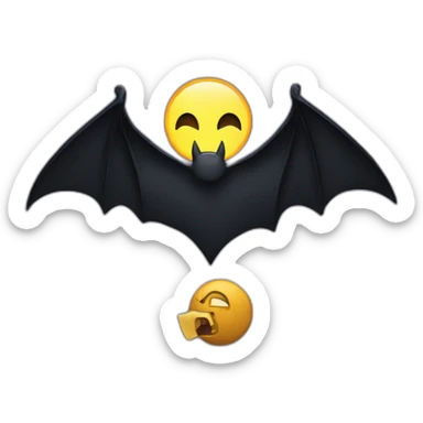 bat signal with a flex emoji instead of a bat sticker