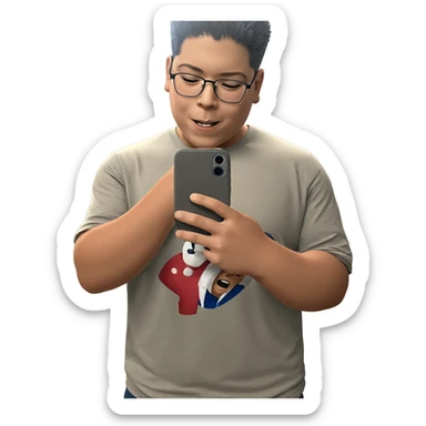 contemplative moment in locker room sticker