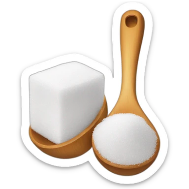 Lighter cooking spoon and sugar sticker