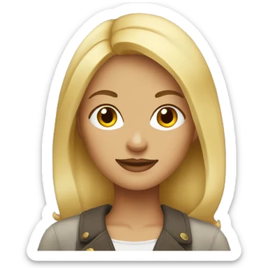 Blonde woman who loves fall sticker