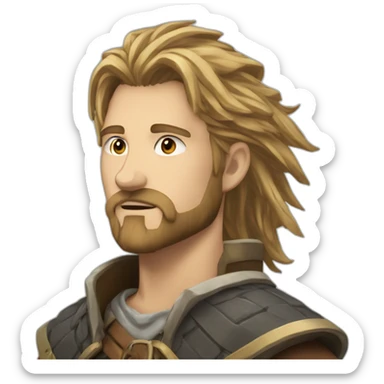 Torffine de vinland saga avec les cheveux attachés  sticker
