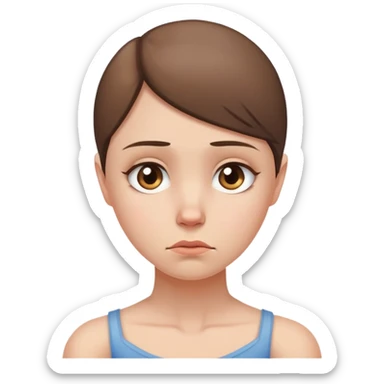 Light brunette girl missing her muscular bald bearded husband sticker