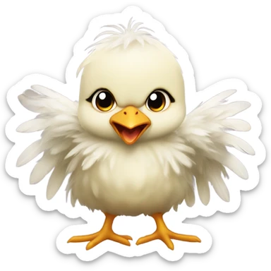 Baby chick angry  sticker