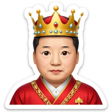 Xi Jinping depicted as an emperor sticker