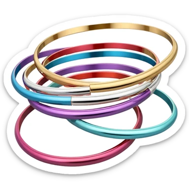 Elegant multicolour metal bangles  sticker