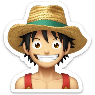 Monkey.d.luffy avec un chapeau de paille sticker