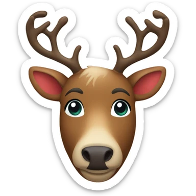 christmas reindeer  sticker