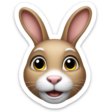 It's a rabbit, but it gives the answer to the skin beauty question that feels like a dermatologist sticker