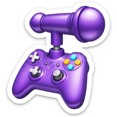 glitter purple and joystick sticker