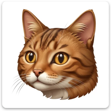 realistic cat from a side angle sticker