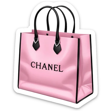 victoria secret shopping bag, chanel shopping bag sticker