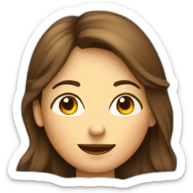 Müde junge braunhaarige frau die im bett liegt sticker