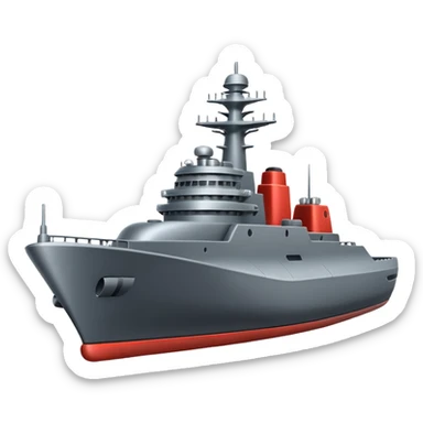 Very realistic modern warship  sticker