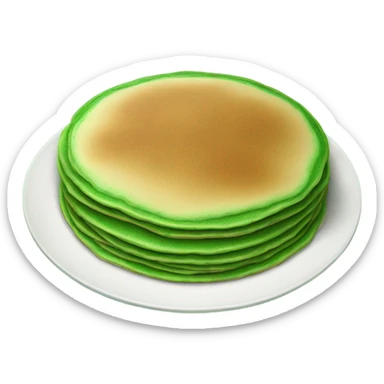 green pancakes on a plate sticker