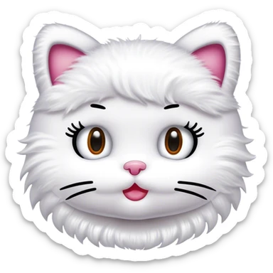 hello kitty with spoolie eyelash sticker