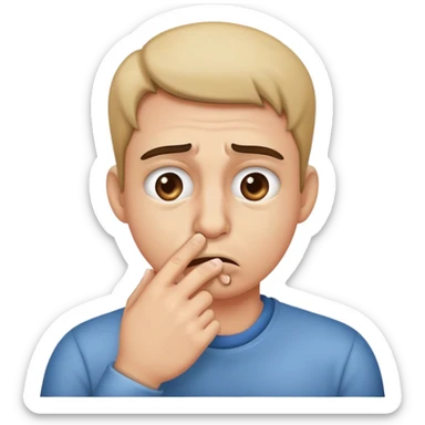 emoji pinching nose disgusted sticker