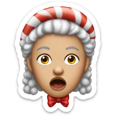 Really Angry queen with candy canes sticker