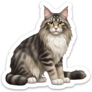 main coon cat sticker