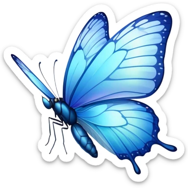 blue butterfly sticker