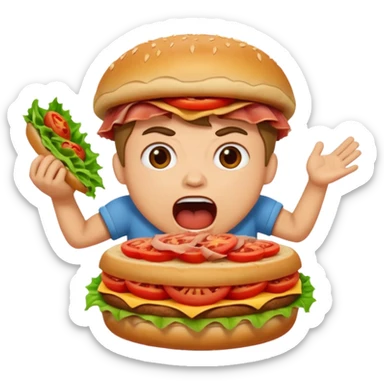 Kai Cenat yelling at torta sticker