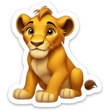 The lion King Simba sticker
