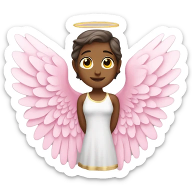 pink angel wings sticker