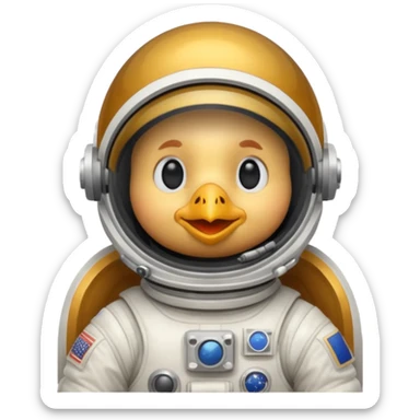 chicken astronaut sticker